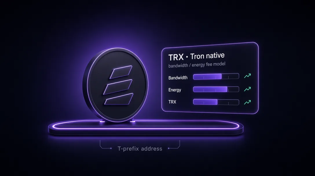 Tron (TRX) on its native network with the bandwidth and energy fee model