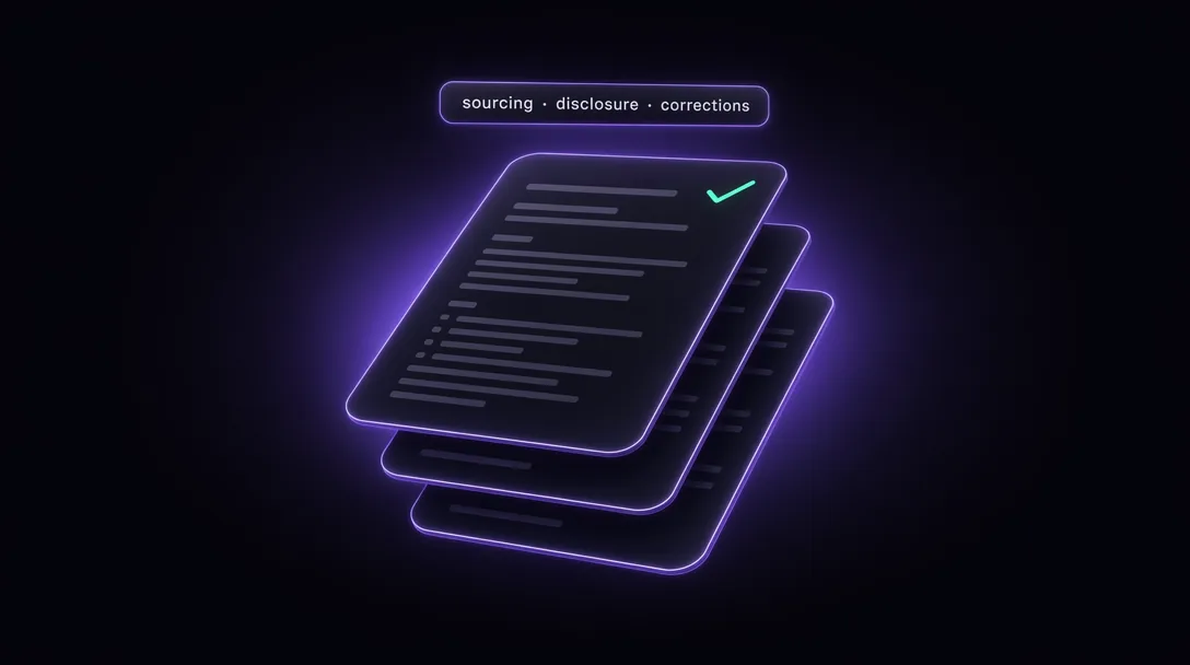 Editorial standards at Deep Poker — sourcing tiers, AI disclosure, corrections policy